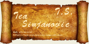 Tea Simjanović vizit kartica